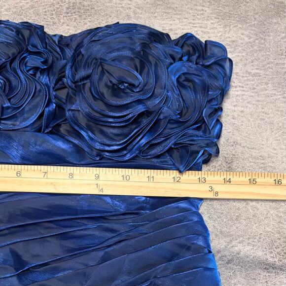 NWT Beautiful Poly Ethereal Ruffled Strapless Maxi Dress - Picture 3 of 8